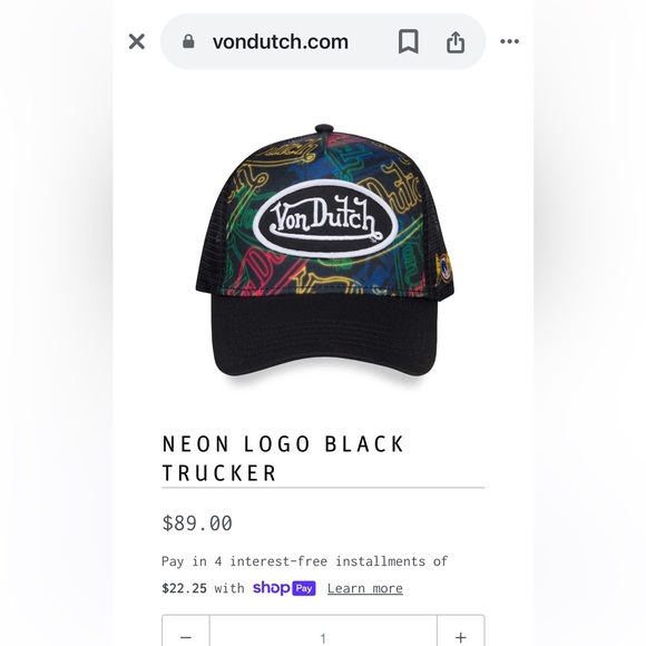 VON DUTCH Neon Trucker hat NWT 🧢 RETAIL $89 - Picture 3 of 7